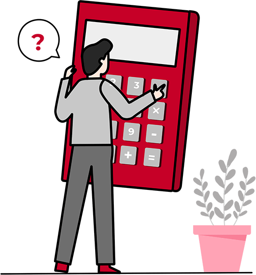 Loan repayment calculator interface for estimating monthly payments.